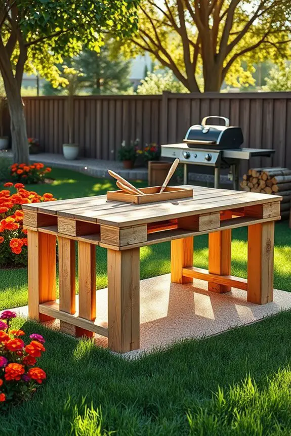 diy rustic bbq table