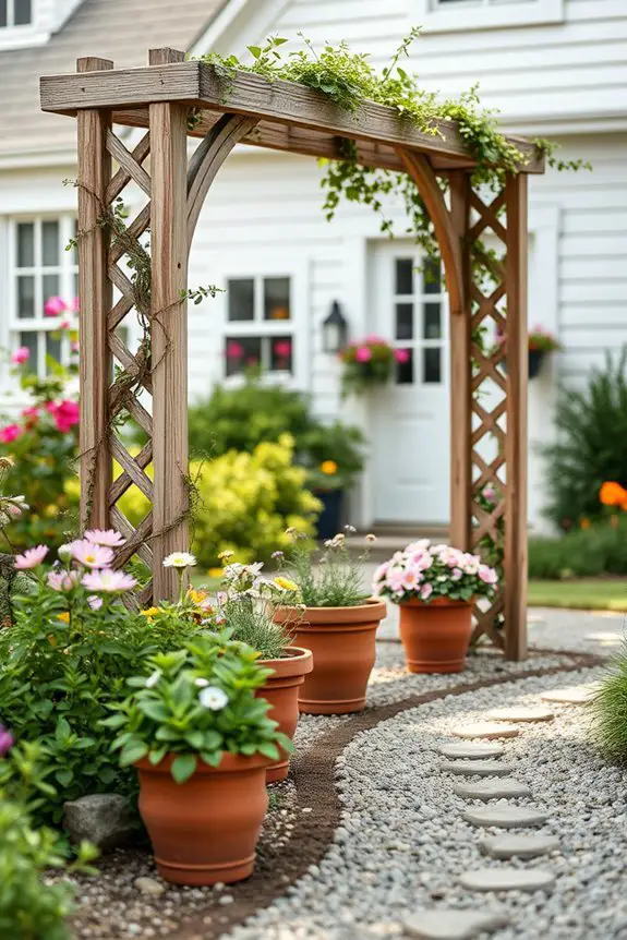 diy rustic garden trellis