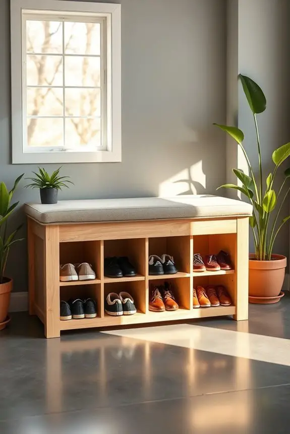 diy shoe bench storage