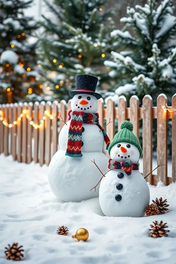 diy snowman family decorations