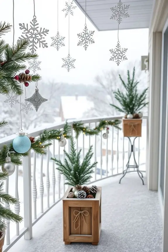 diy winter balcony decorations