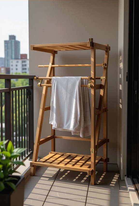 diy wooden folding rack