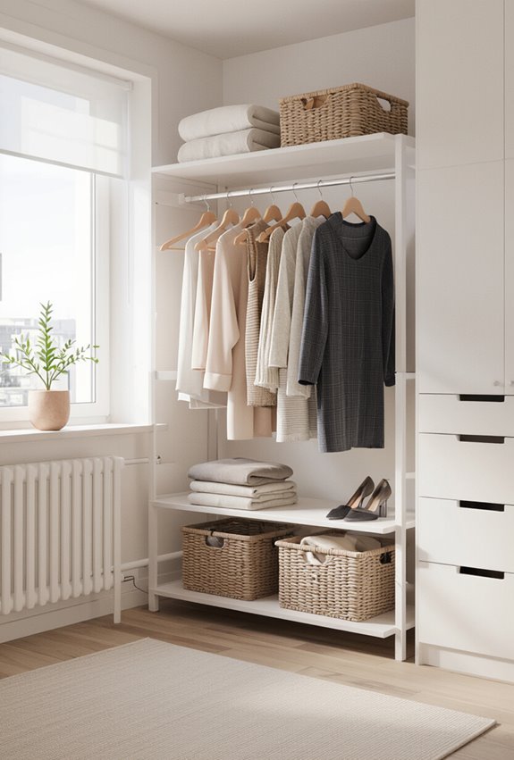 double closet hanging capacity