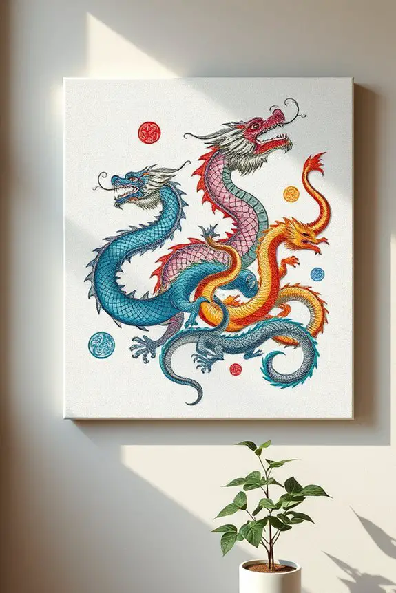 dragon collage art creativity