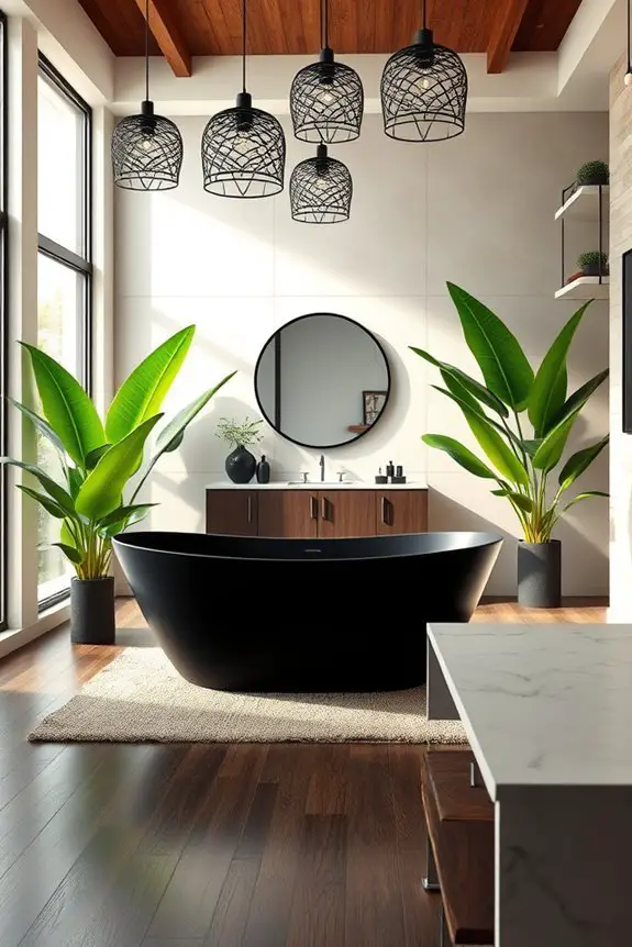 dramatic black tropical lighting
