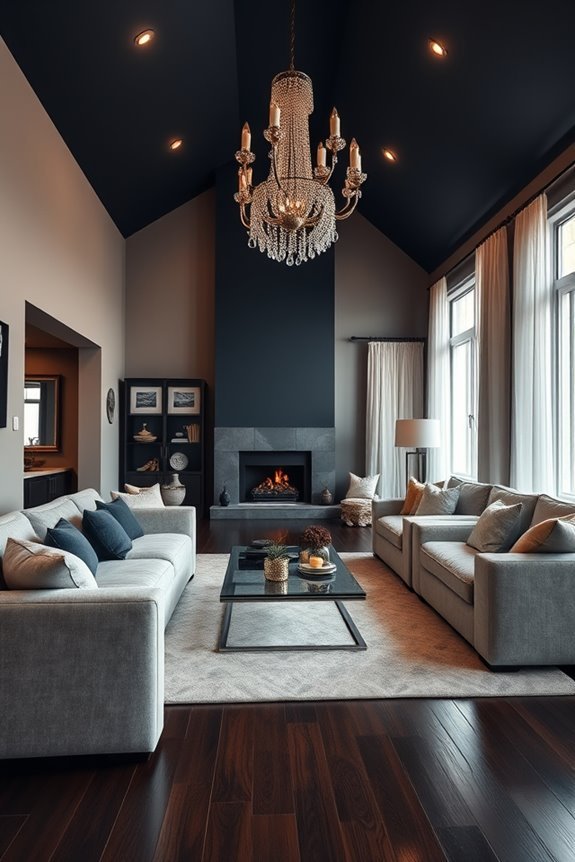 dramatic ceiling color choices