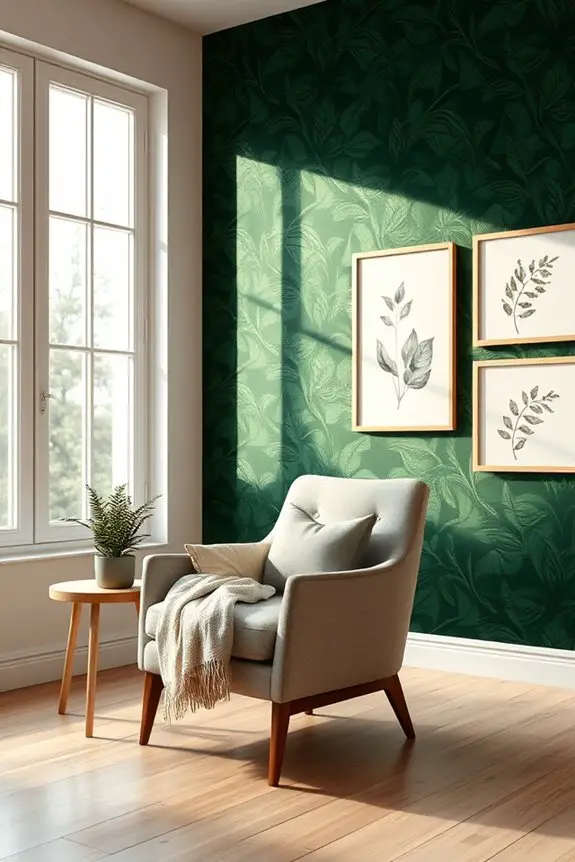 dramatic dark green elegance