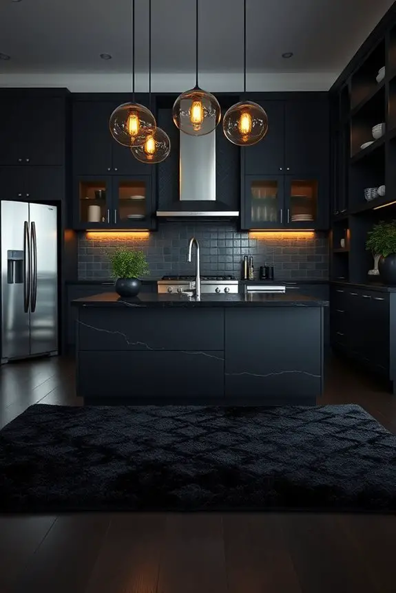 dramatic dark rug elegance