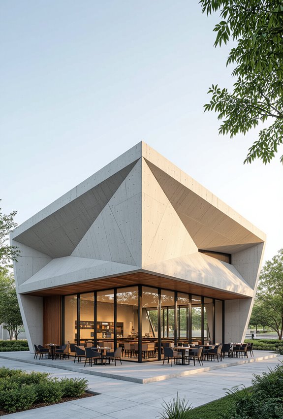 dramatic folded plate design