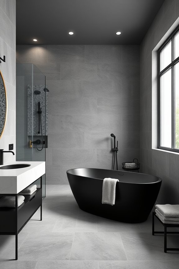 dramatic gray and black design