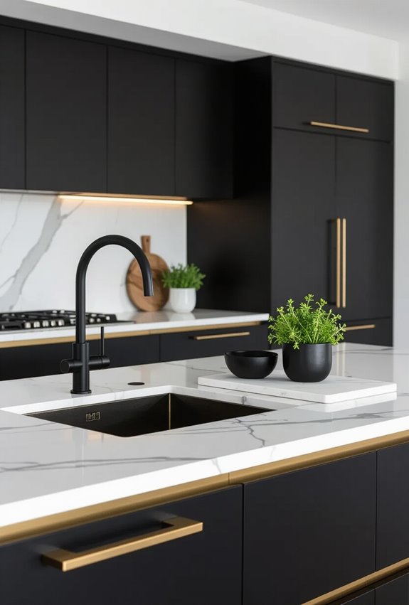 dramatic textured black and gold