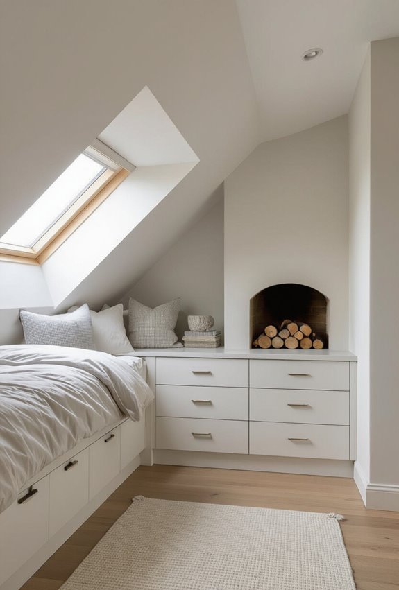 drawers built around obstructions