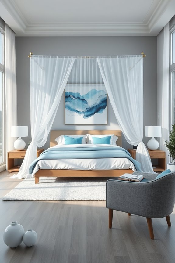 dreamy cerulean canopy bed