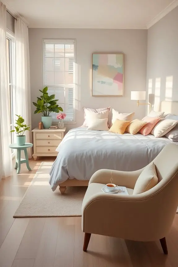 dreamy pastel bedroom retreat