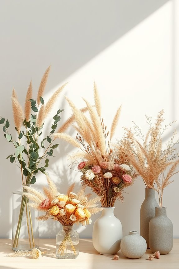 dried floral wall art