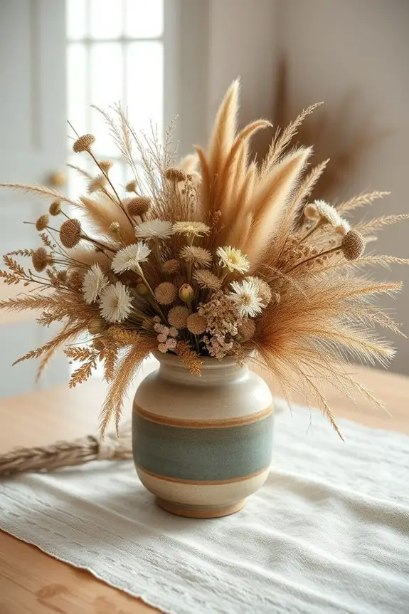 dried flowers enhance decor