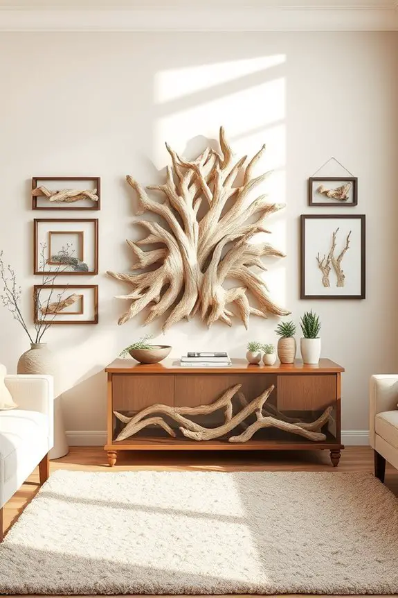 driftwood art enhances decor