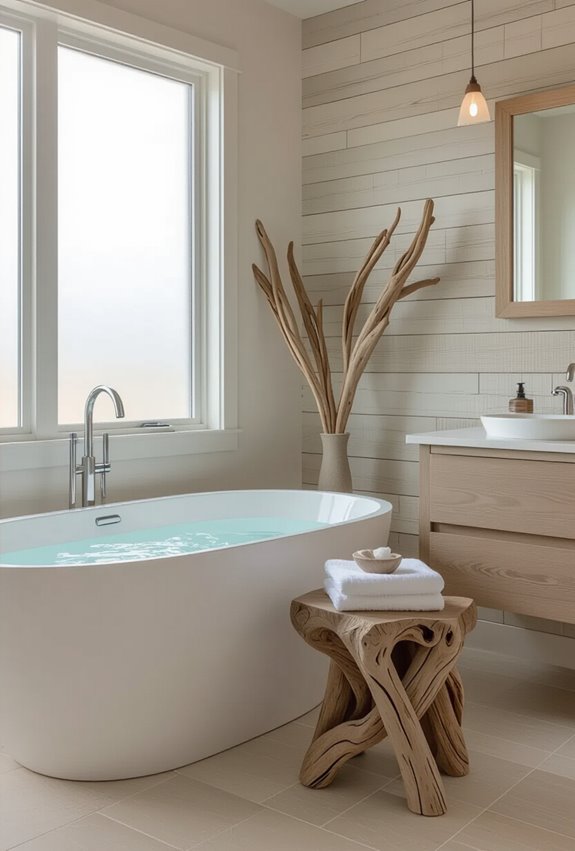 driftwood coastal serene bathroom
