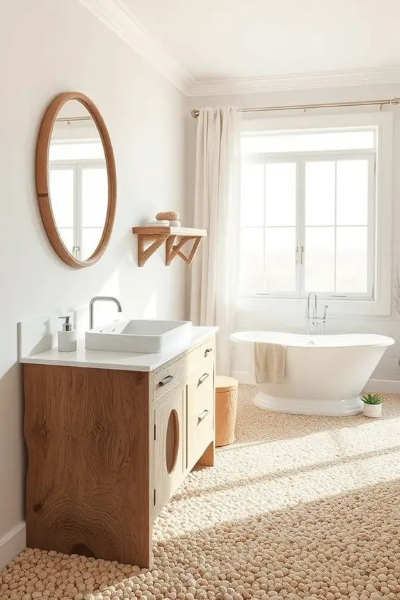 driftwood inspired beach bathroom decor
