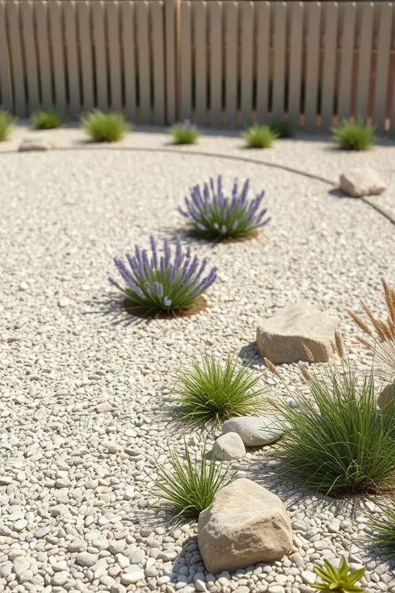 drought resistant gravel garden design