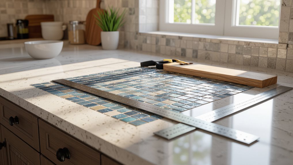 dry fit tiles for alignment