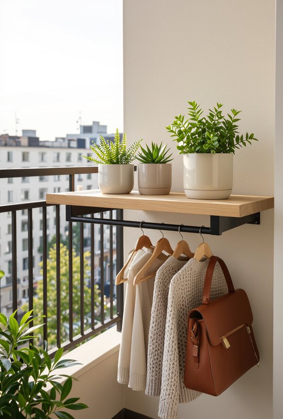 dual purpose balcony planter shelf