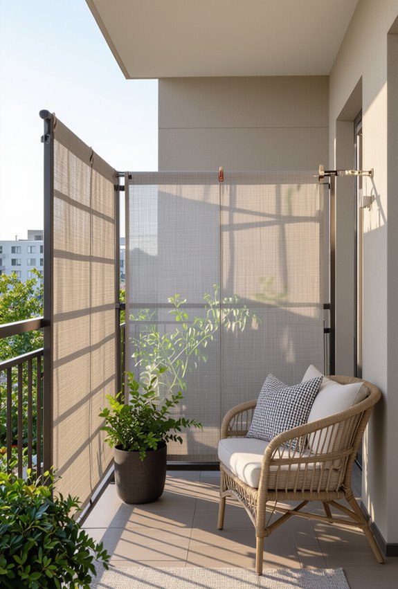 dual purpose balcony privacy screen