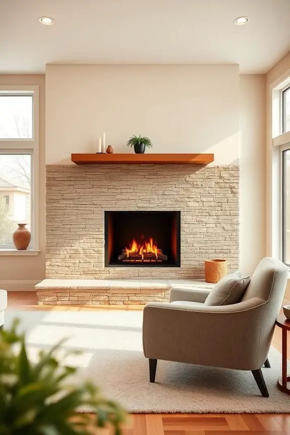 dual sided fireplace design elegance