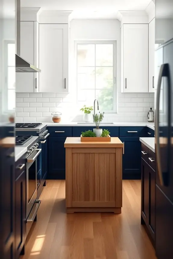 dual tone kitchen cabinet style