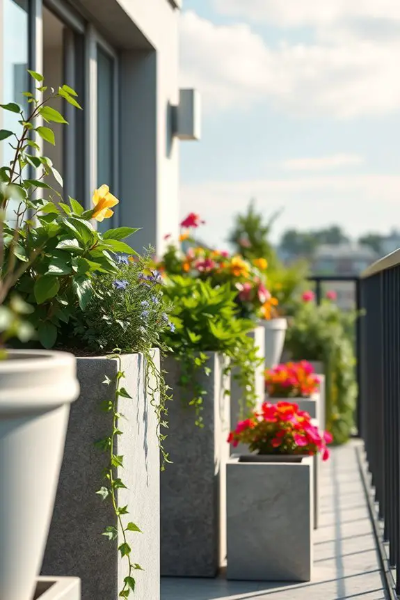 durable customizable concrete planters