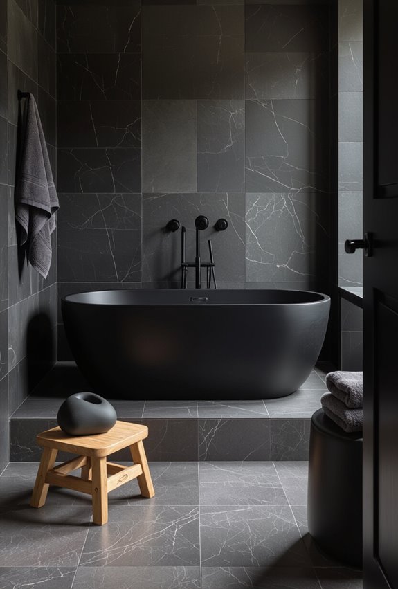 durable kid friendly black washroom