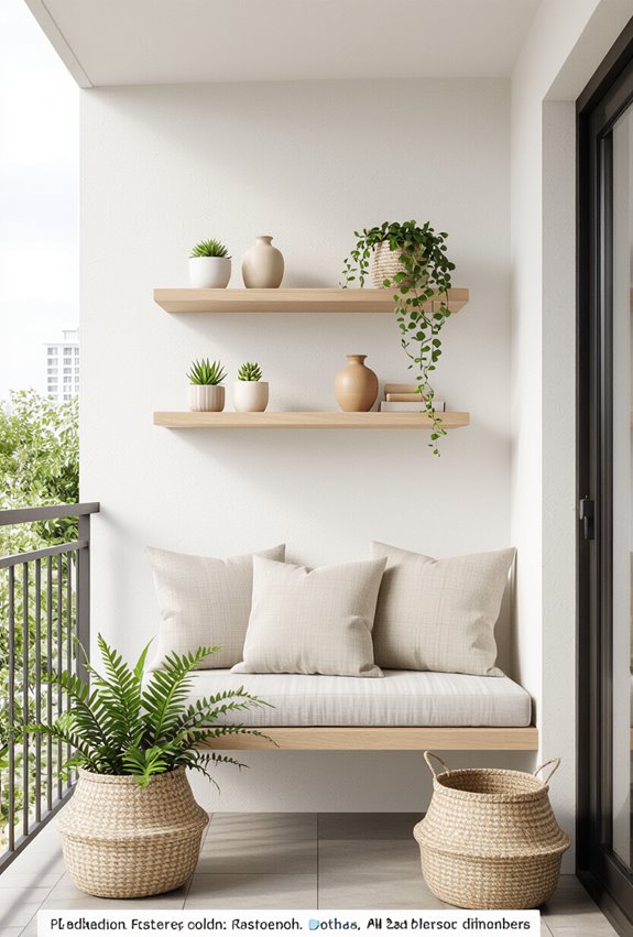 durable staggered floating plant shelves