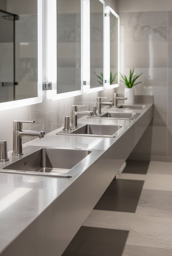 durable stainless and quartz surfaces