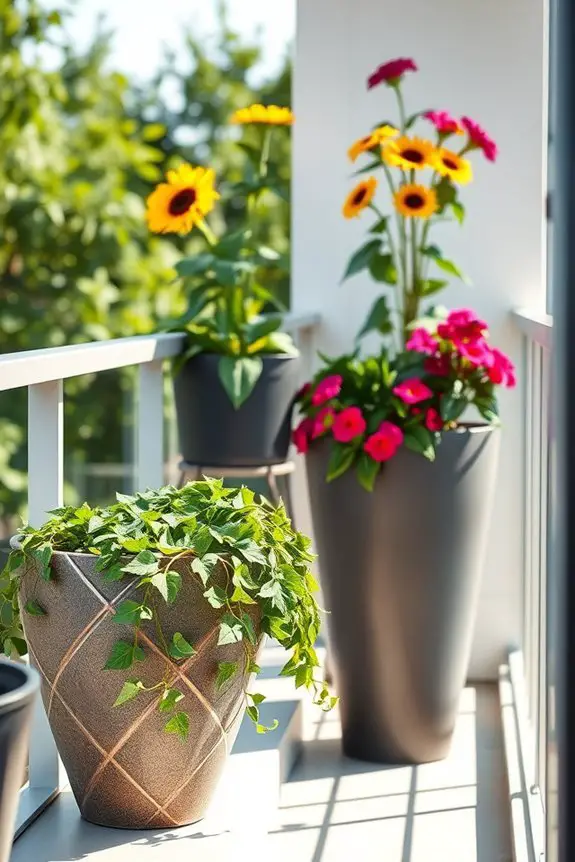 durable stylish balcony planters