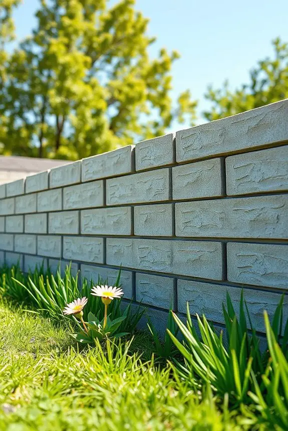 durable stylish concrete fence