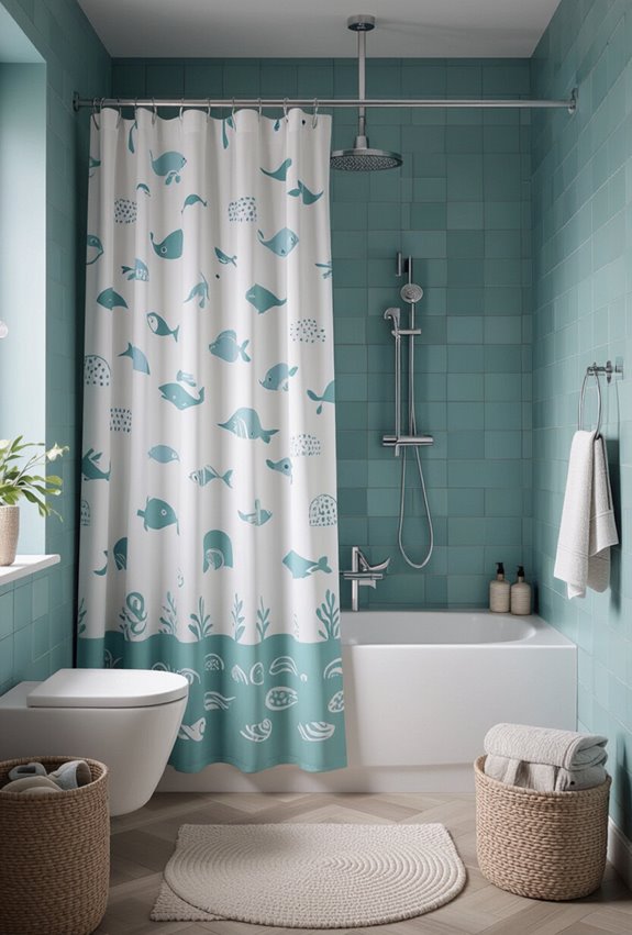 durable themed waterproof curtain