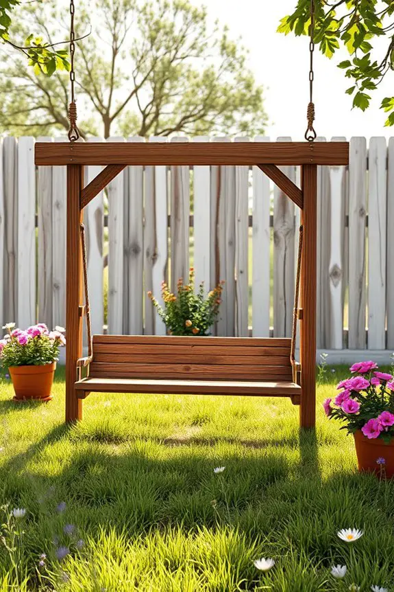 durable wooden swing sets