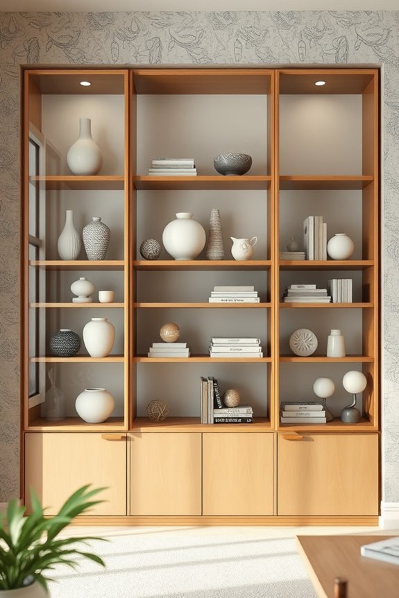dust free glass display shelves