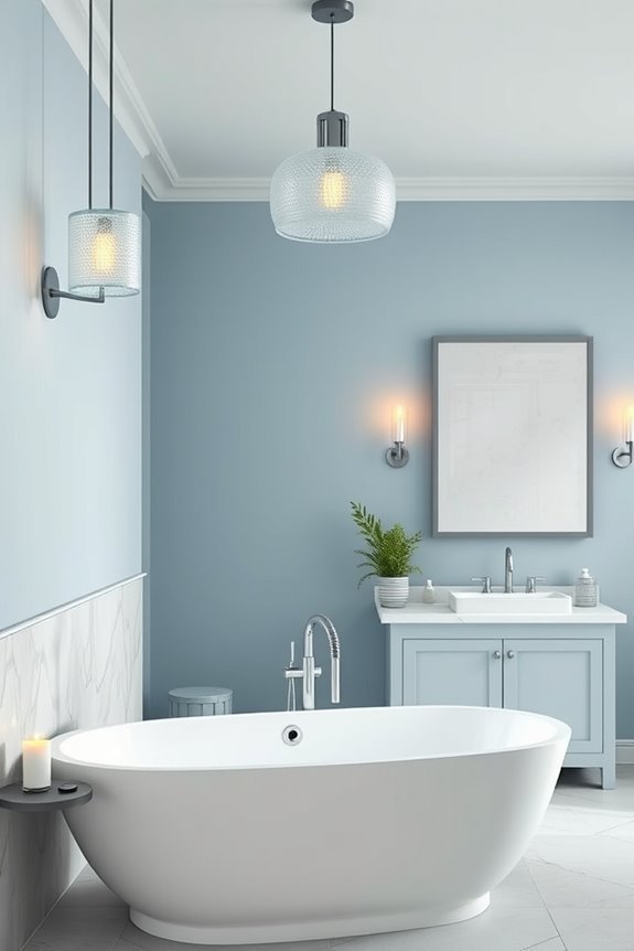 dusty blue ambient lighting