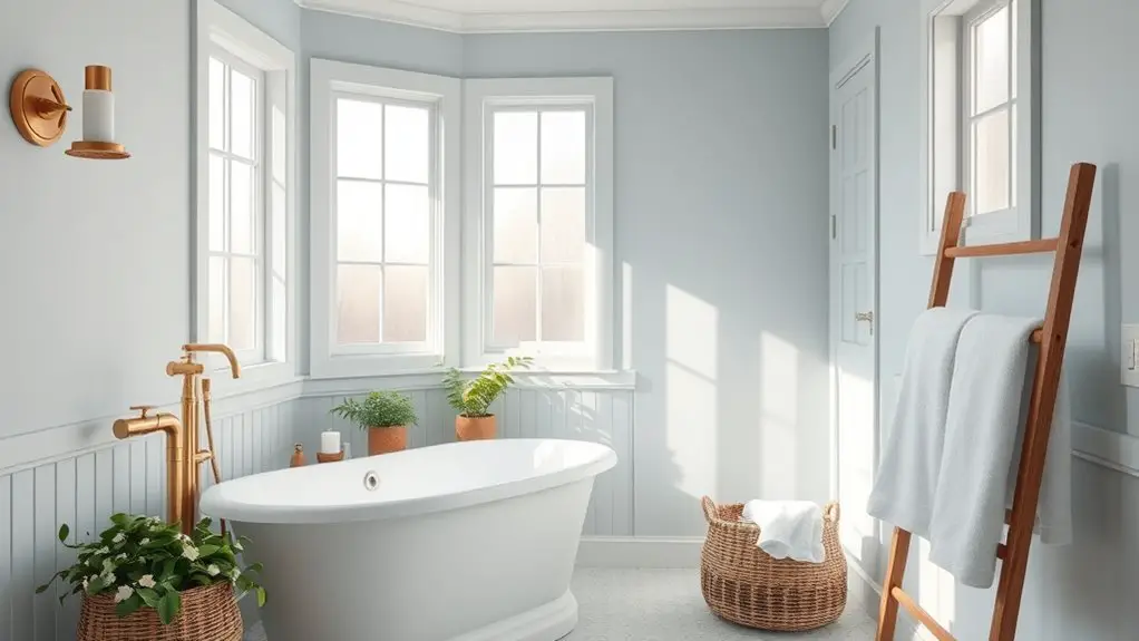 dusty blue bathroom inspiration