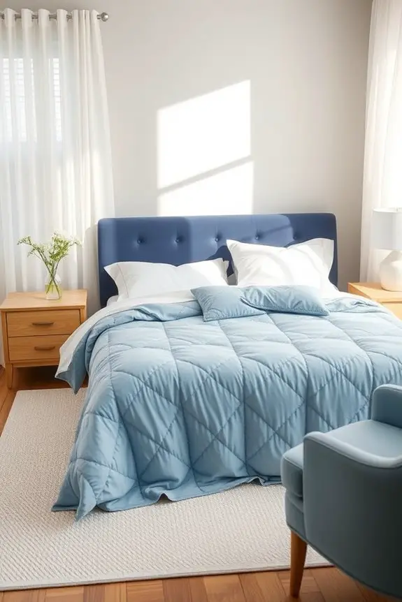 dusty blue bedroom decor