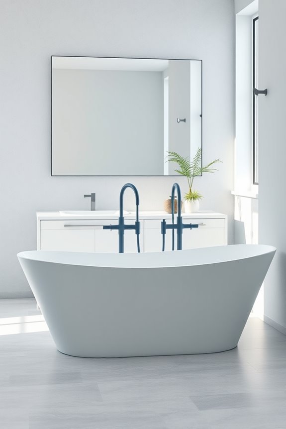 dusty blue sustainable faucets
