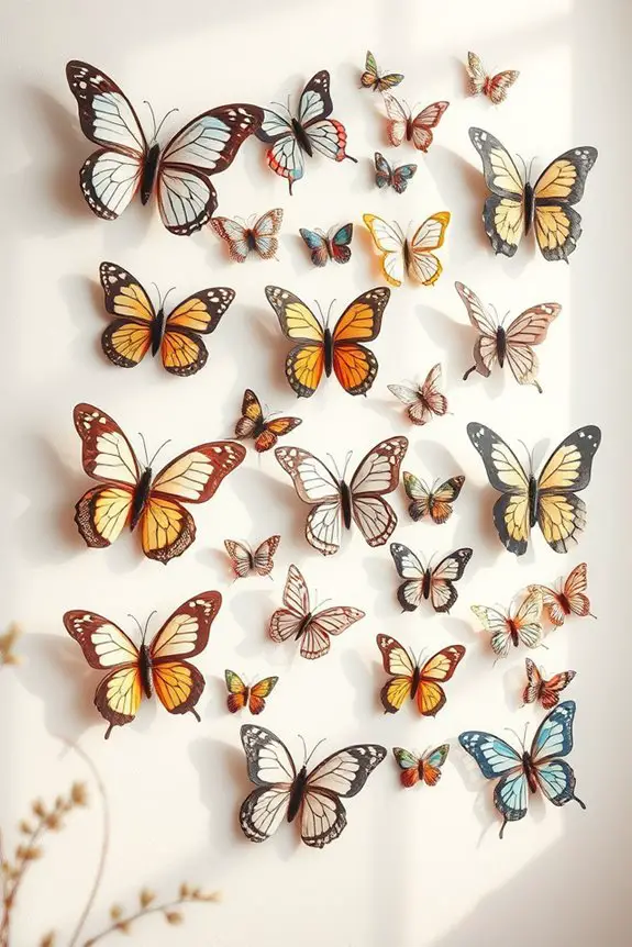 dynamic 3d butterfly decor