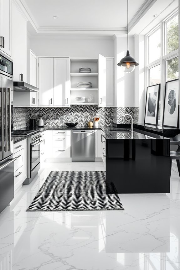 dynamic black and white patterns