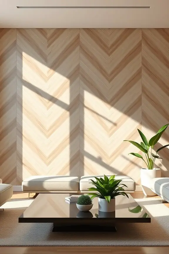 dynamic chevron wall designs