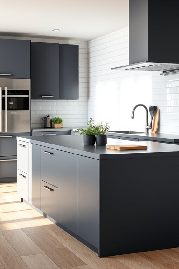 dynamic contrast in kitchens