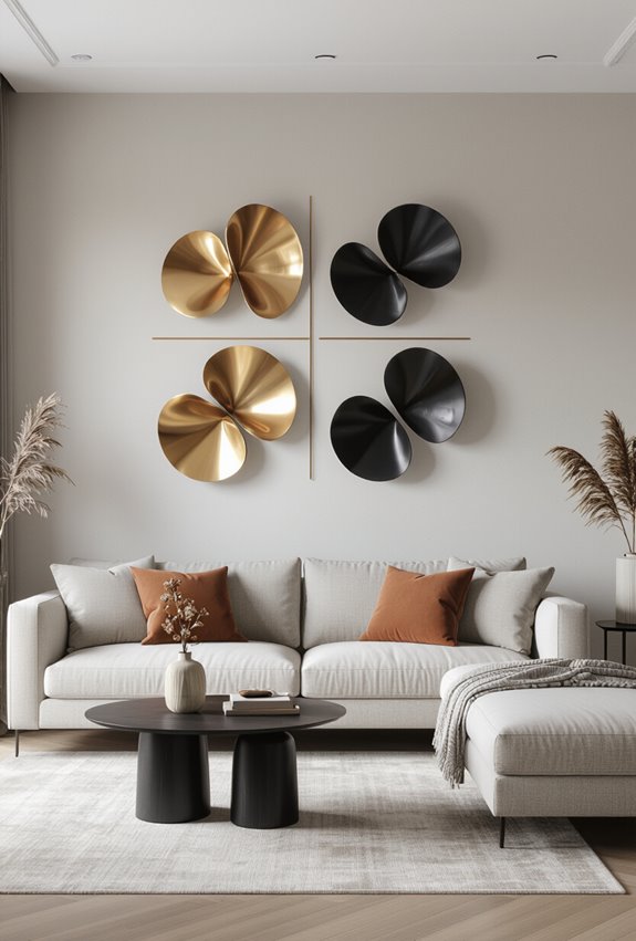 dynamic metal sculptural depth