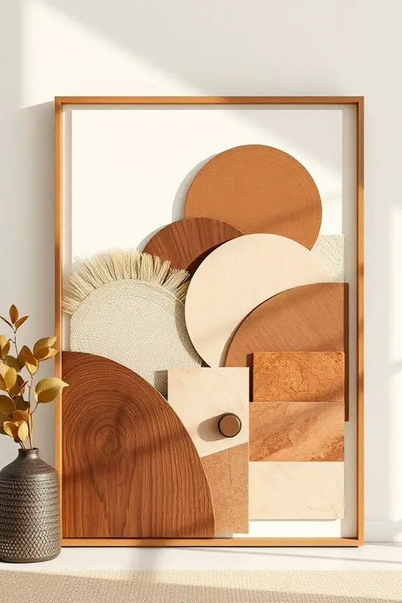 dynamic minimalist brown collages