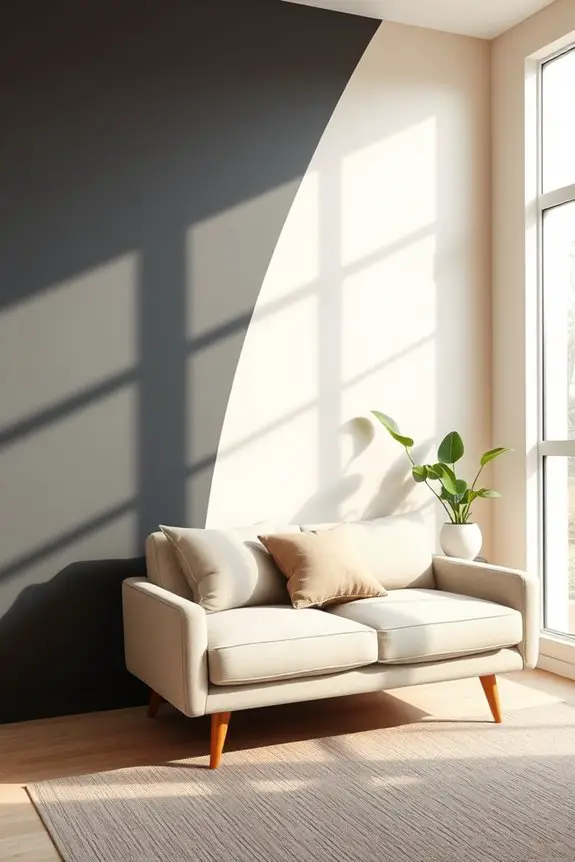 dynamic two tone wall designs