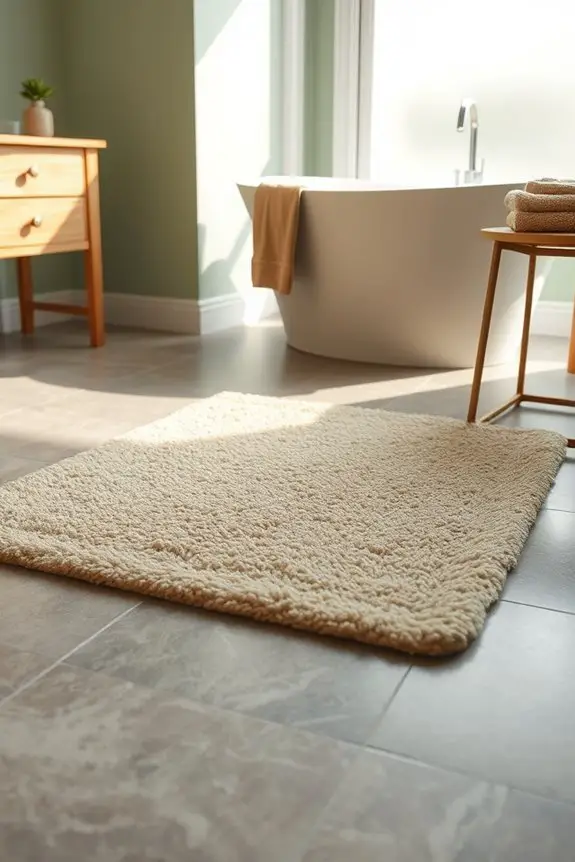 earthy color bath mat